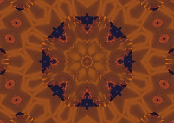 Modèle ethnique brun. Kaléidoscope abstrait — Photo