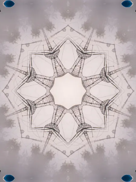 Patrón de caleidoscopio patrón gris abstracto — Foto de Stock