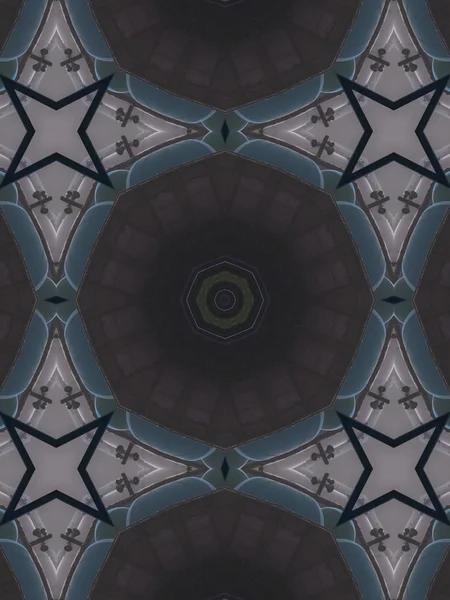 Patrón de caleidoscopio patrón gris abstracto —  Fotos de Stock