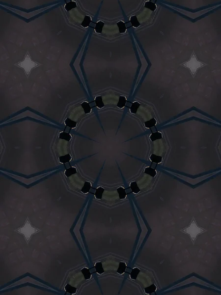 Muster eines Kaleidoskops abstrakter grauer Muster — Stockfoto