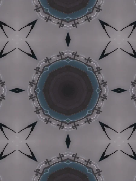 Muster eines Kaleidoskops abstrakter grauer Muster — Stockfoto