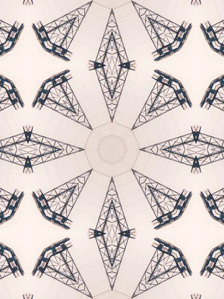 Pattern of kaleidoscope abstract grey pattern — Stock Photo, Image