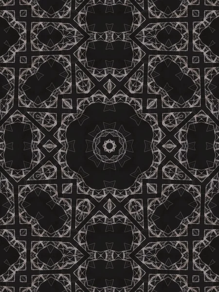 Pattern of kaleidoscope abstract grey pattern — Stock Photo, Image