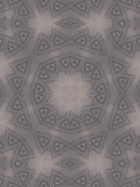 Шаблон калейдоскопа абстрактный серый узор — стоковое фото