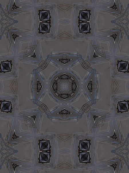 Padrão de caleidoscópio padrão cinza abstrato — Fotografia de Stock
