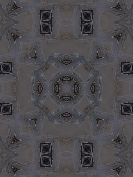 Pattern of kaleidoscope abstract grey pattern — Stock Photo, Image