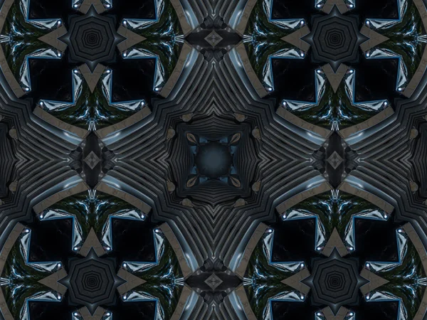 Pattern of kaleidoscope abstract grey pattern — Stock Photo, Image