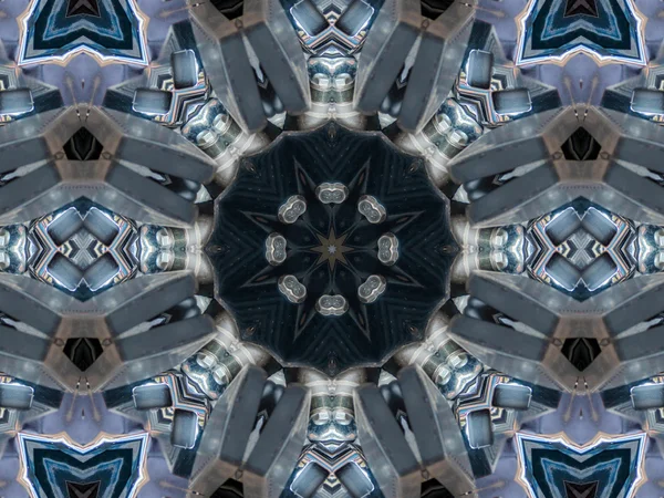 Wzorzec kaleidoscope streszczenie szary wzór — Zdjęcie stockowe