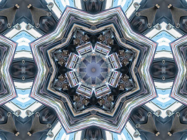 Wzorzec kaleidoscope streszczenie szary wzór — Zdjęcie stockowe