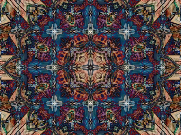 Kaleidoskopische Mustertextur — Stockfoto