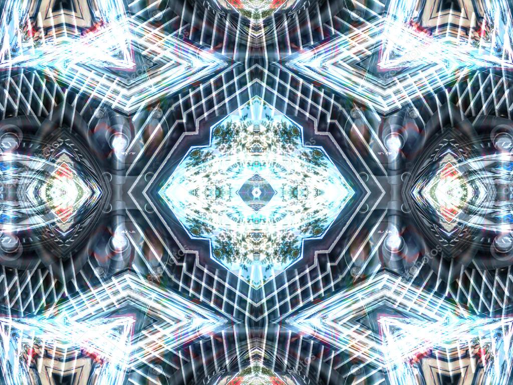 Pattern of kaleidoscope abstract grey pattern