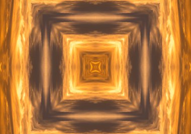 Soyut kırmızı ve sarı çiçek Dürbünü