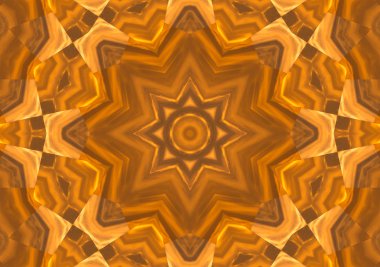 Soyut kırmızı ve sarı çiçek Dürbünü