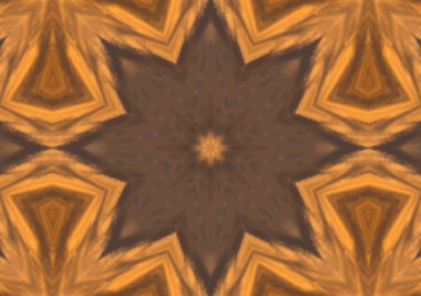 Soyut kırmızı ve sarı çiçek Dürbünü