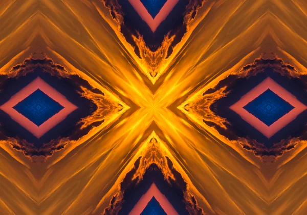 Abstract red and yellow kaleidoscope — Stock Photo, Image
