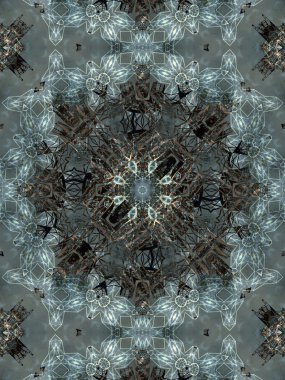 Işık gri soyut kaleydoskop