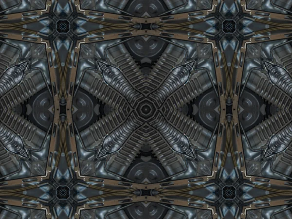 Light grey abstract kaleidoscope — Stock Photo, Image