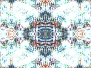 Işık gri soyut kaleydoskop