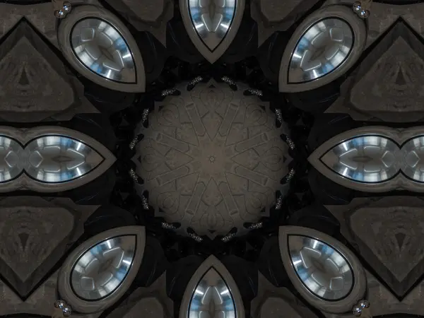 Hellgraues abstraktes Kaleidoskop — Stockfoto