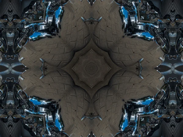Licht grijs abstracte Caleidoscoop — Stockfoto