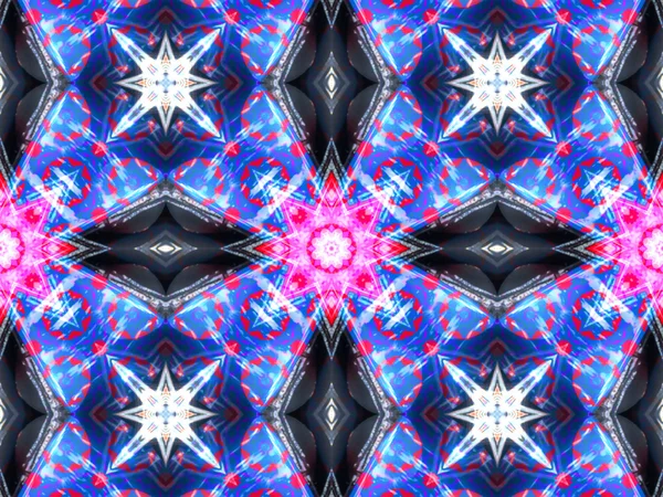 Azul roxo caleidoscópio abstrato — Fotografia de Stock