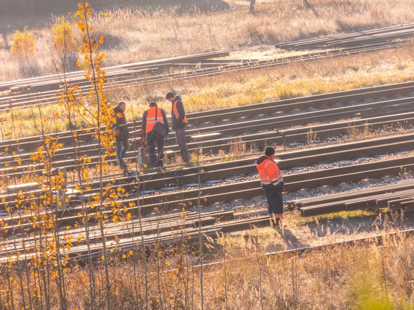 Yol inşaat işçileri — Stok fotoğraf