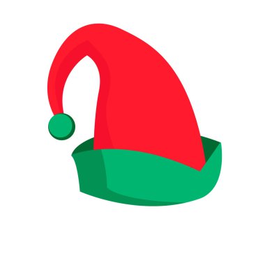 Noel Baba şapkası, elf şapkası izole