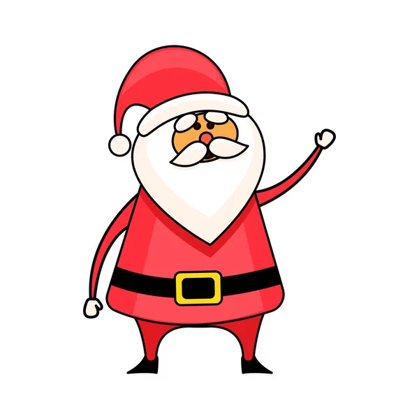 Santa Claus Векторна Ілюстрація Різдвяний Символ Новий Рік Талісман Біле — стоковий вектор