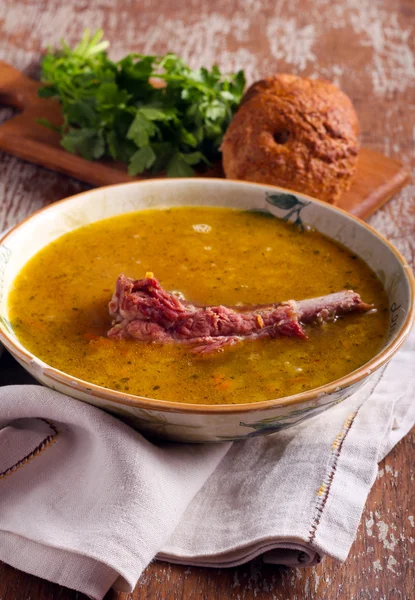 Spicy soup with pork ribs — Stock Image Spicy soup with pork ribs Stock Photo