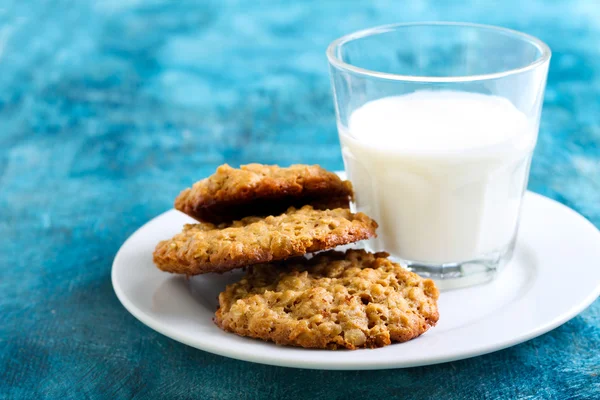 Peanut butter oatmeal cookies — Stock Photo, Image