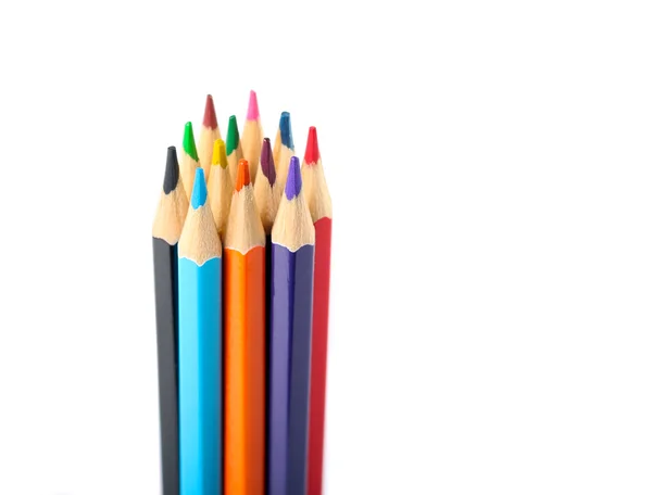 A különböző színek színes ceruzák — Stock Fotó