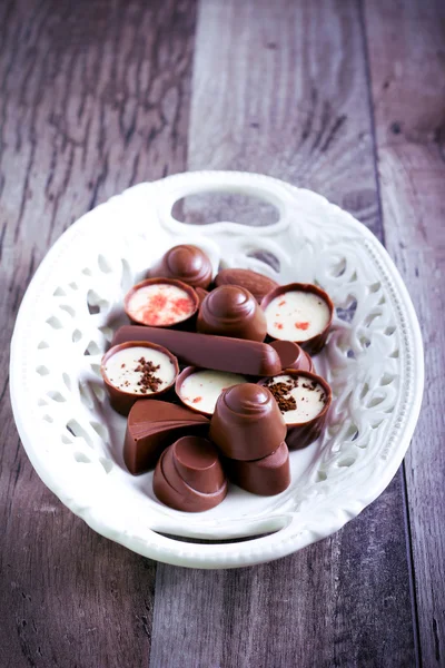 Schokoladenbonbons aller Art — Stockfoto