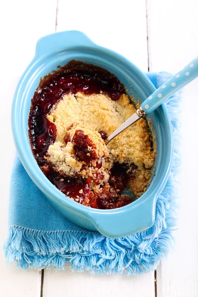 Fruit jam crumble cake — Stock Photo, Image