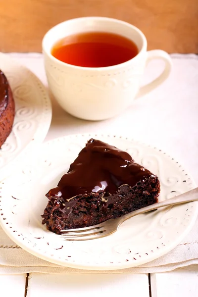 Chocolate fudge cake — Stock Photo, Image