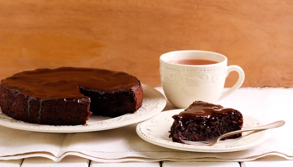 チョコレートファッジケーキ — ストック写真