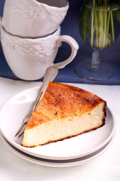 Cinnamon cheesecake slice — Stock Photo, Image