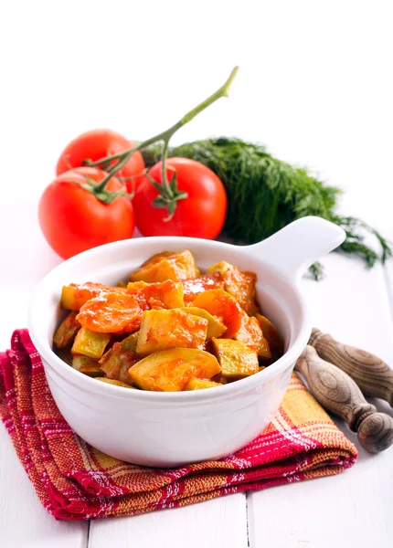 Courgette, carrot casserole — Stock Photo, Image