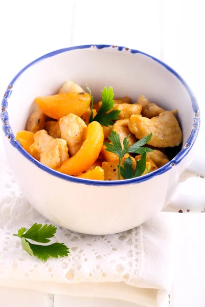 Chicken breast with apricot — Stock Photo, Image