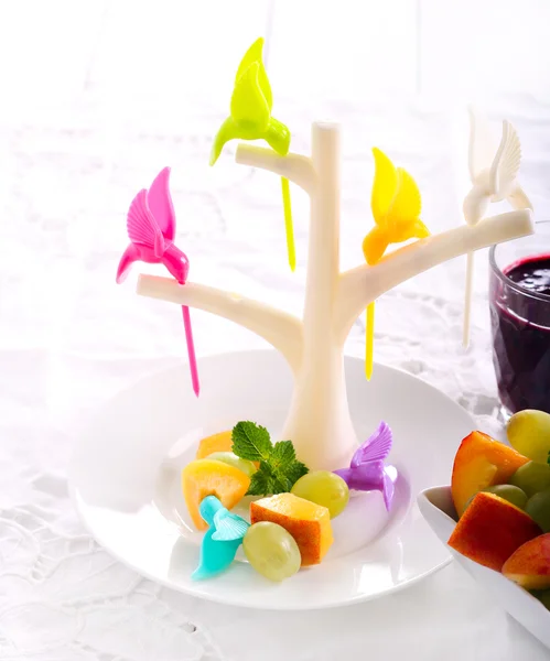 Fruits on sticks — Stock Photo, Image