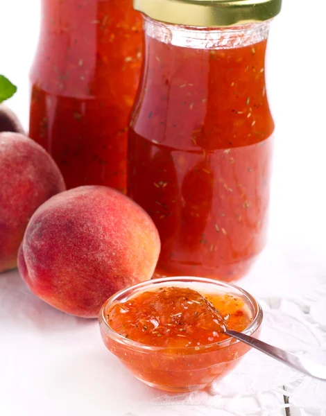 Peach and rosemary jam — Stock Photo, Image