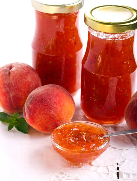 Peach and rosemary jam — Stock Photo, Image