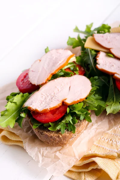 Rye bread sandwich — Stock Photo, Image