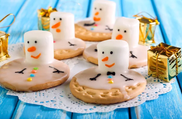 Розплавлений сніговика печиво — стокове фото