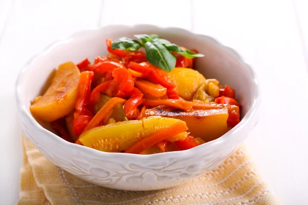 Vegetable stew in bowl — Stock Photo, Image