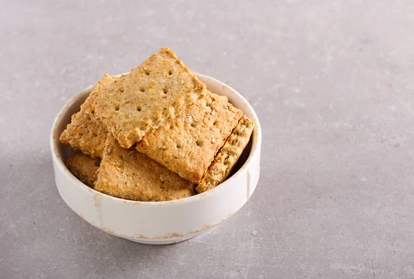 Biscoitos Aveia Farelo Caseiros Uma Tigela — Fotografia de Stock