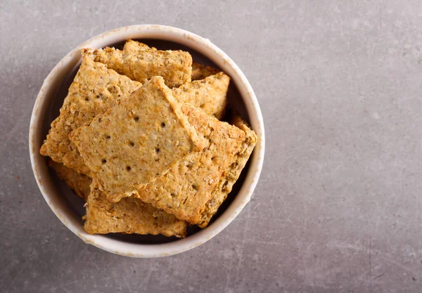 Biscoitos Aveia Farelo Caseiros Uma Tigela — Fotografia de Stock