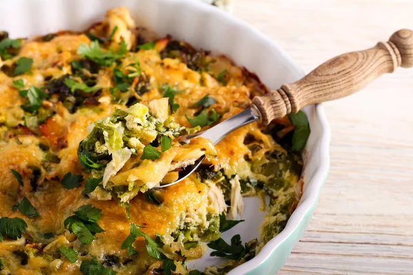 Chicken Cabbage Casserole Bake — Stock Photo, Image