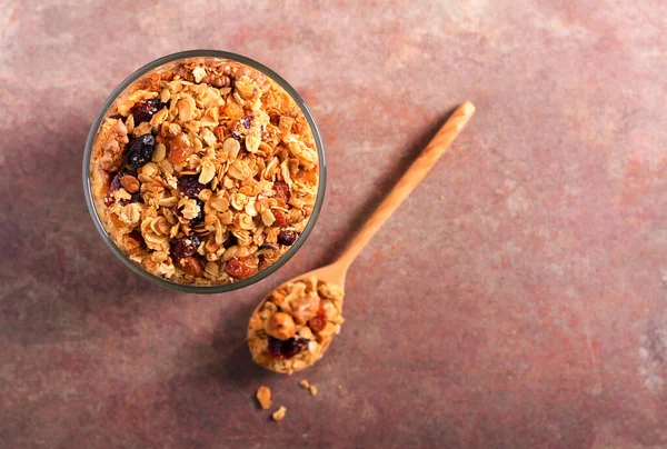 Granola Casă Într Borcan — Fotografie, imagine de stoc