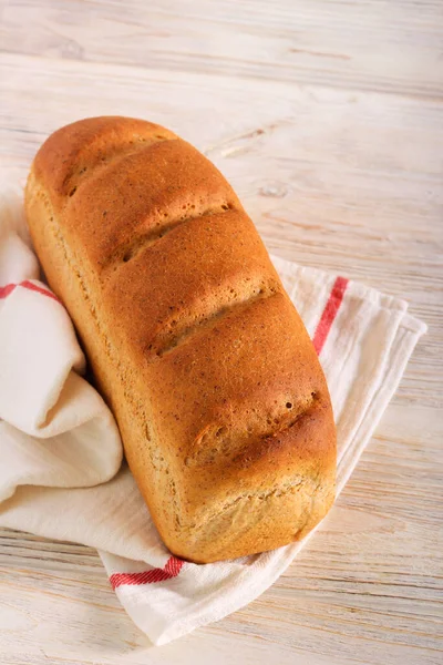 Pão Branco Farelo Caseiro — Fotografia de Stock