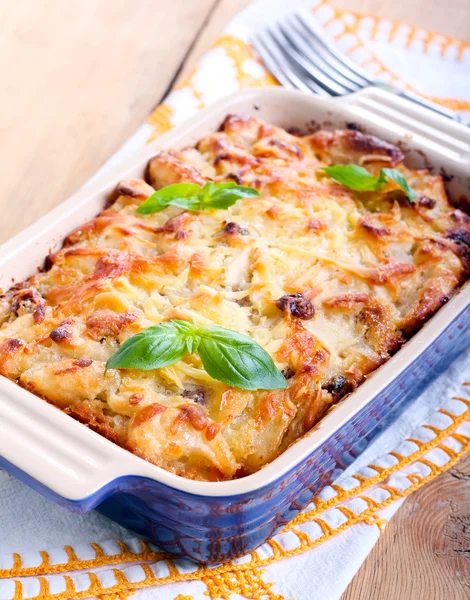 Apfel- und Käsekuchen — Stockfoto